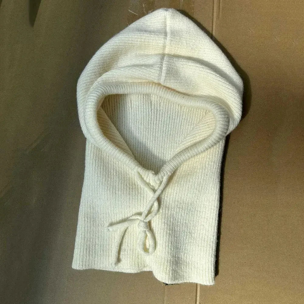 Kaschmir Balaklava Mütze mit verstellbarem Kordelzug