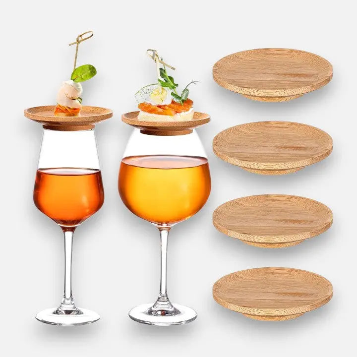 Bambus-Snackaufsätze für Weingläser (4-Stück) product image 6