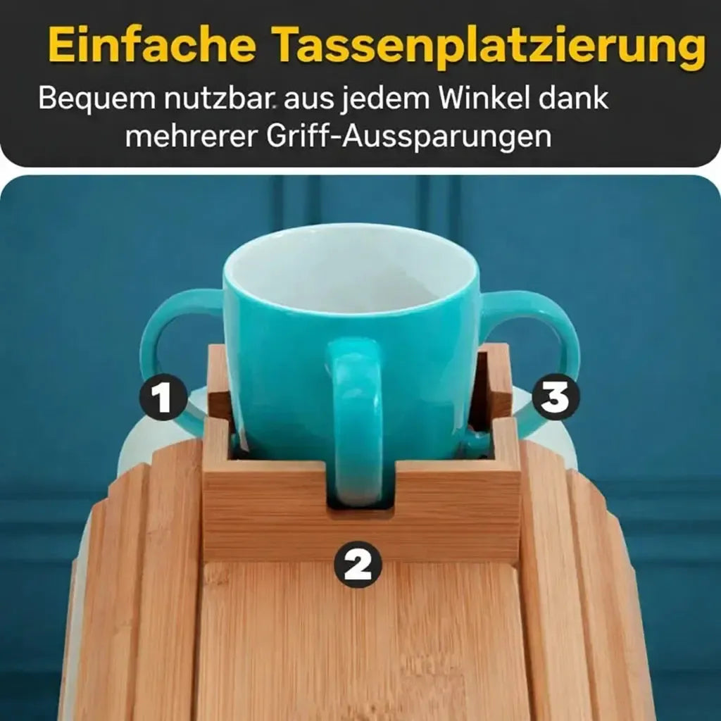Bambus Tablett für Sofa-Armlehne – Getränke- und Snackhalter