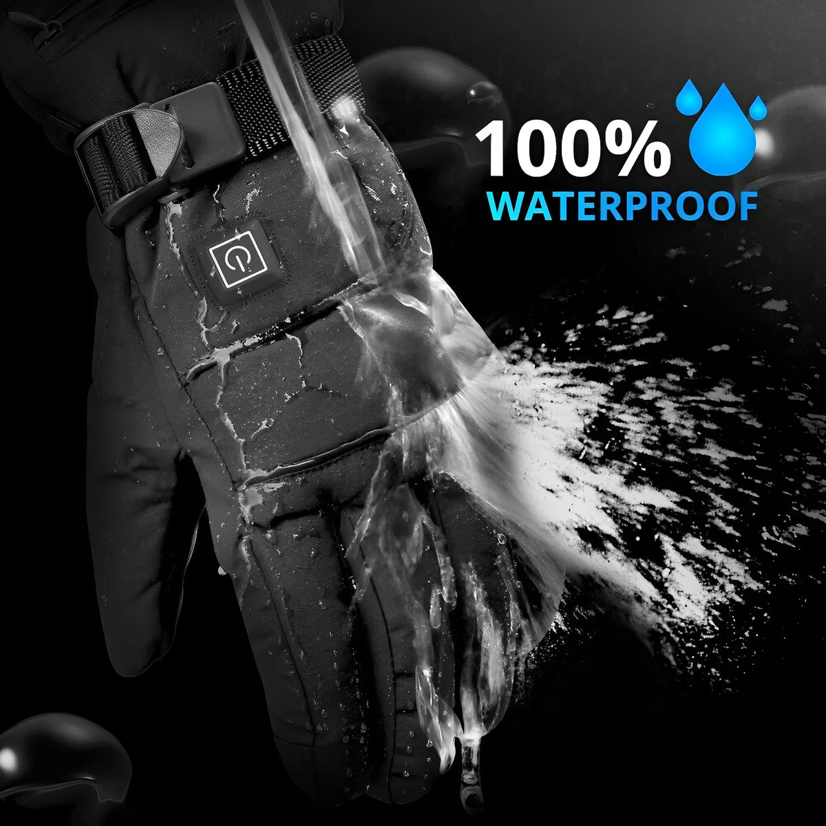 Heated gloves with 3 heating levels for winter and outdoor use