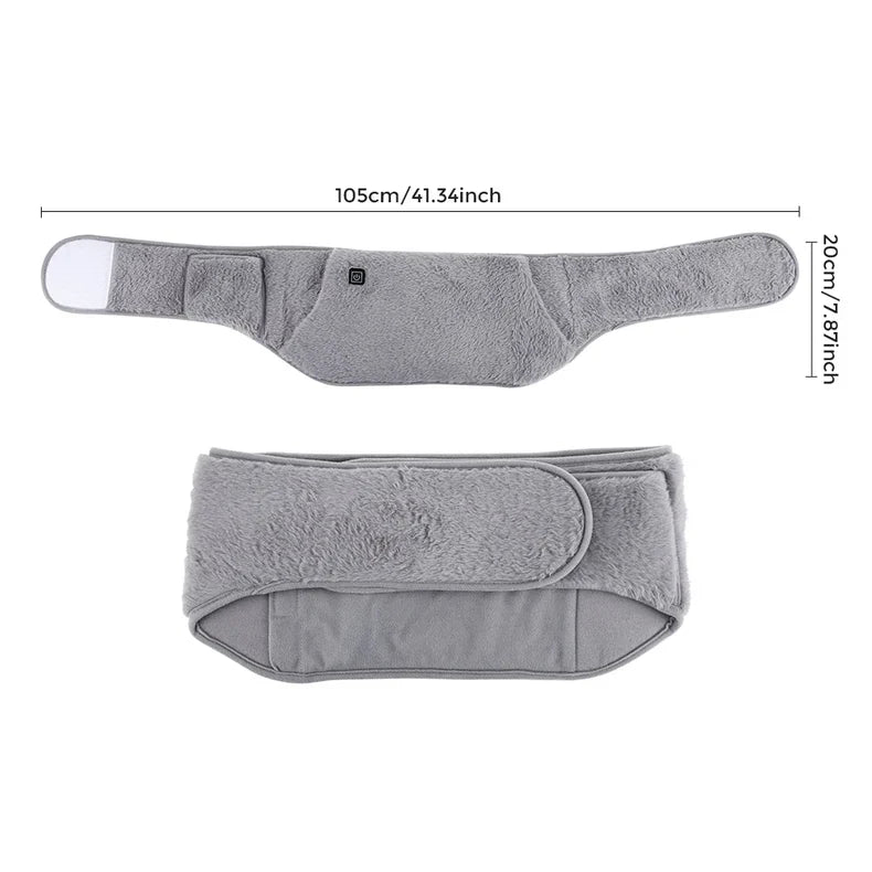 Heated waist belt with 3 heat settings and crystal velour