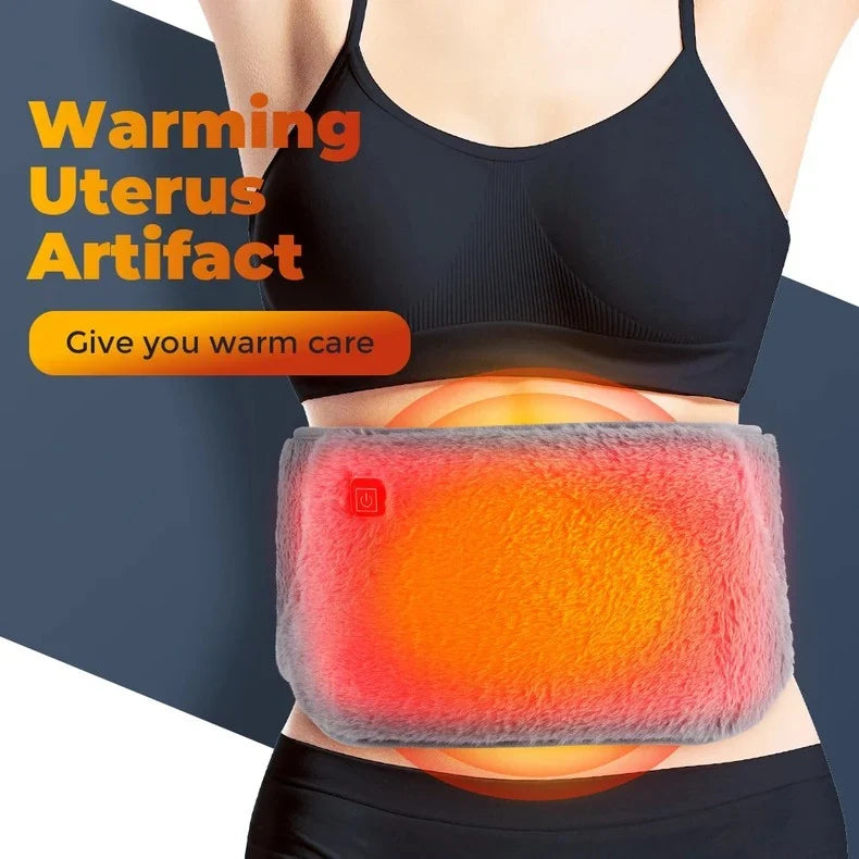 Heated waist belt with 3 heat settings and crystal velour