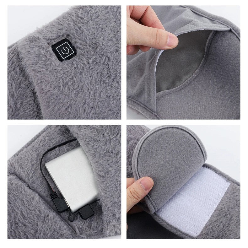 Heated waist belt with 3 heat settings and crystal velour