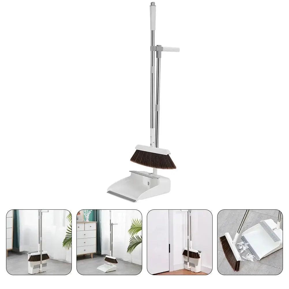 Besen und Kehrschaufel Set – Langer Stiel, Kein Bücken product image 3