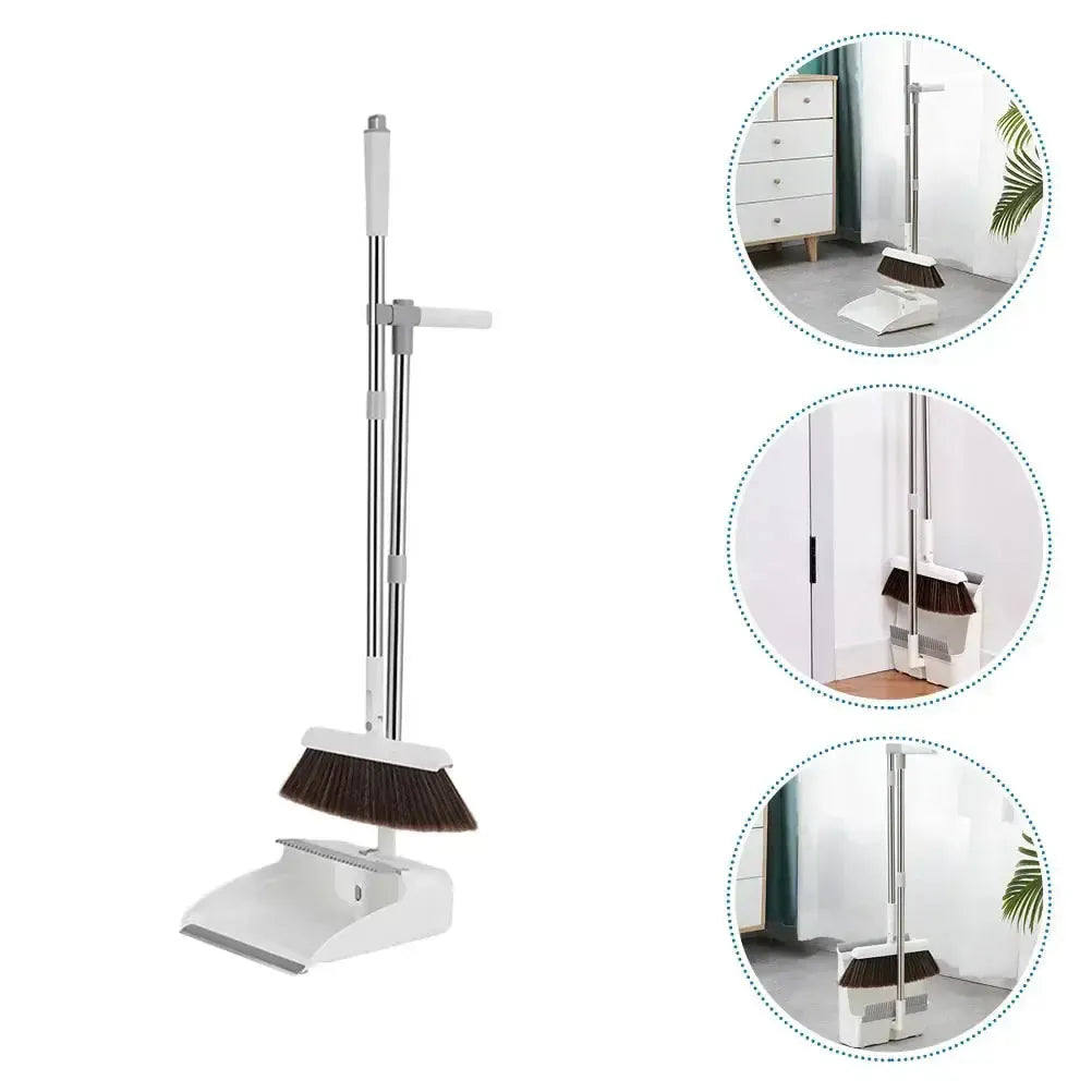 Besen und Kehrschaufel Set – Langer Stiel, Kein Bücken product image 2