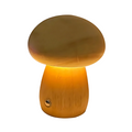 Wooden mushroom night light – dimmable and USB-rechargeable