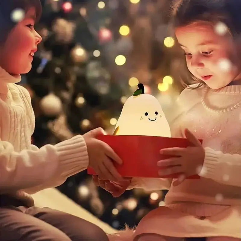 Silikon Nachtlicht Birne für Kinder – 7 Farben, USB aufladbar