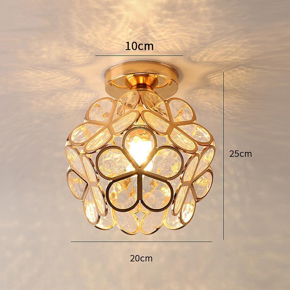 Blumenförmige Deckenleuchte mit Kristalldesign für elegante Räume