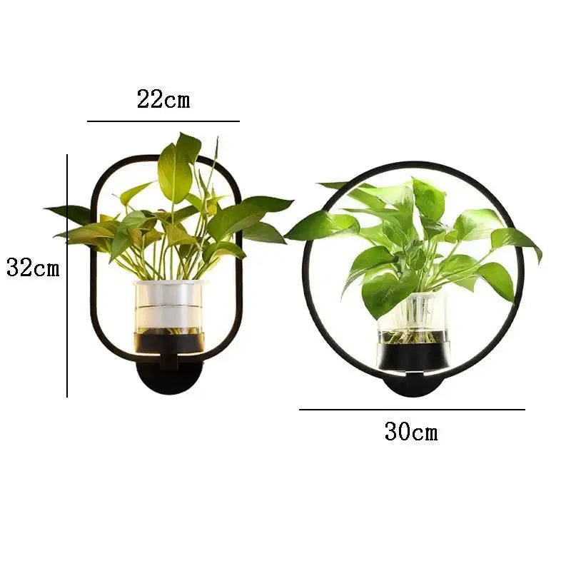 Botanische Wandleuchte mit integriertem Pflanzenelement product image 6