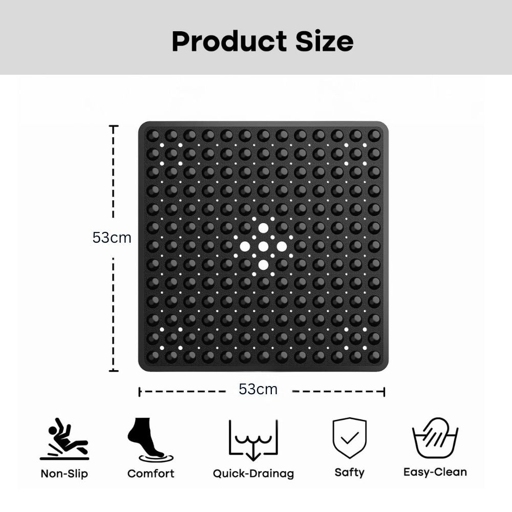 Non-Slip Shower Mat with Suction Cups – Safe and Slip-Resistant