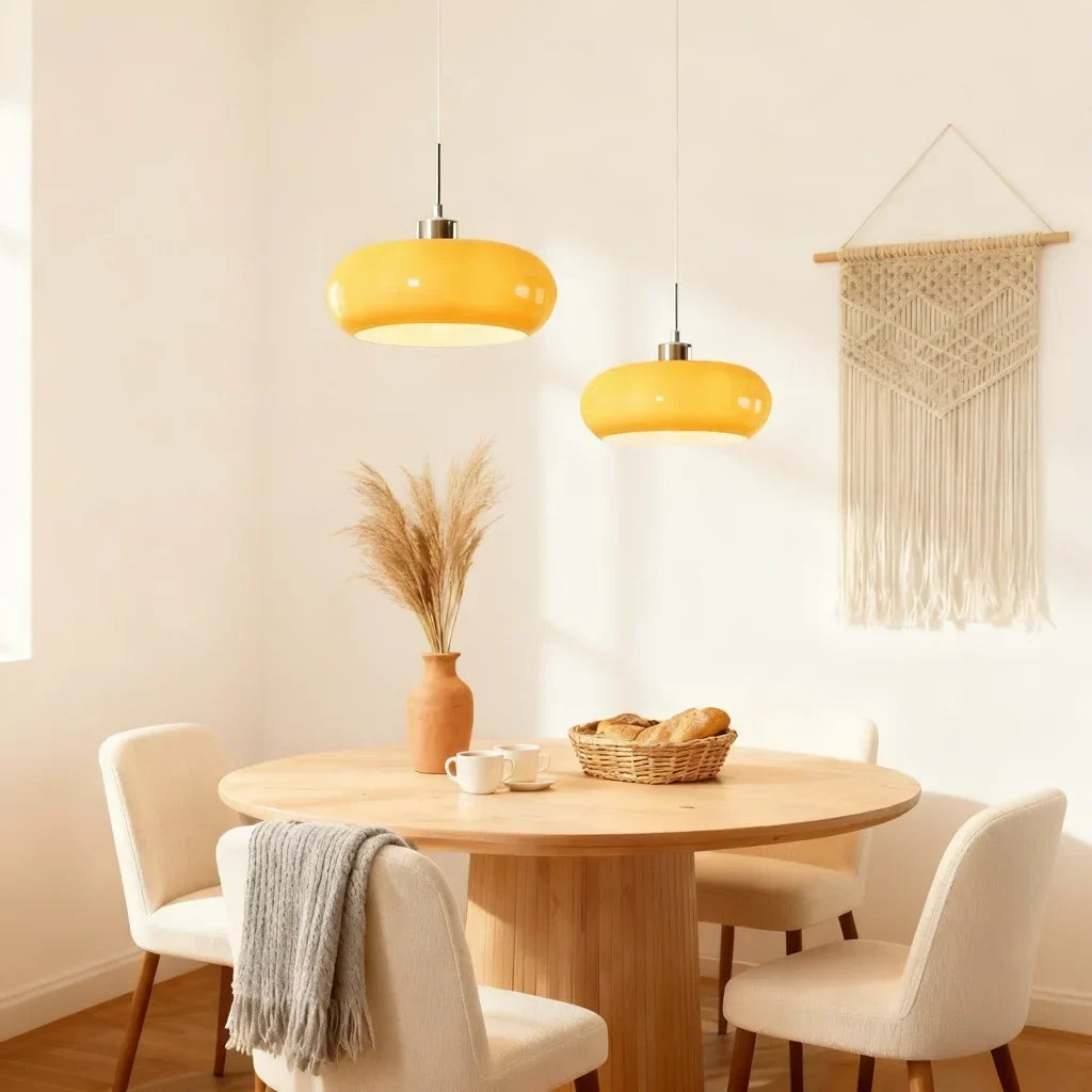 Glas-Pendelleuchte im Nordic Bauhaus Stil für jeden Raum
