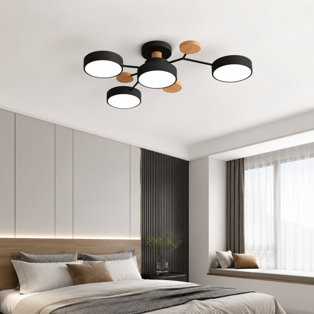 Round LED ceiling light, minimalist, for living rooms and bedrooms