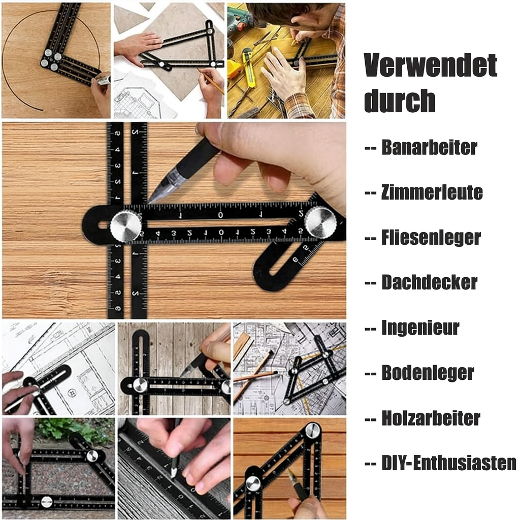 Multifunktionales Winkelmesswerkzeug Lineal für präzise Messungen product image 5
