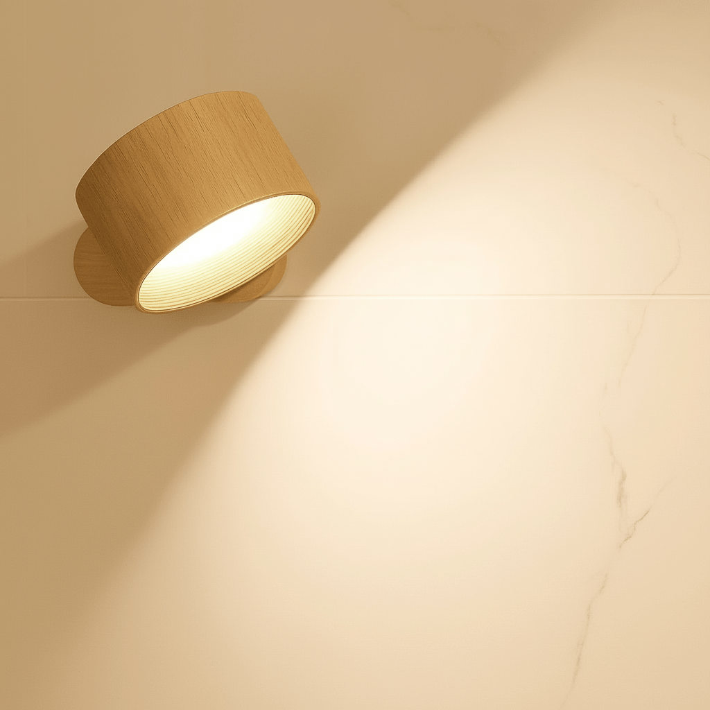 Kabellose LED-Wandleuchte mit drehbarem Kopf und USB-C