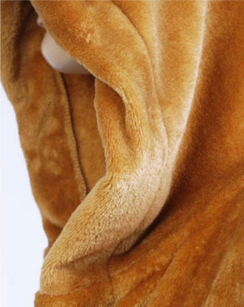 Langer Flanell-Bademantel mit Kapuze für Herren – warm und saugfähig