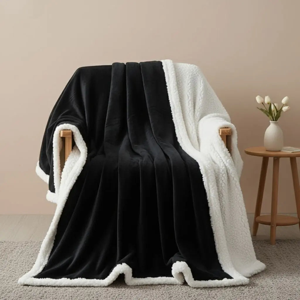 Double-layer cashmere blanket with plush lining – 4 sizes