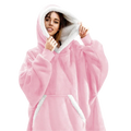 Hoodie mit Sherpa und Flanell – Einheitsgröße für Damen und Herren