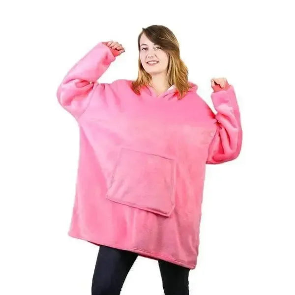 Decken-Hoodie mit Fleece-Futter, Kapuze und Fronttasche
