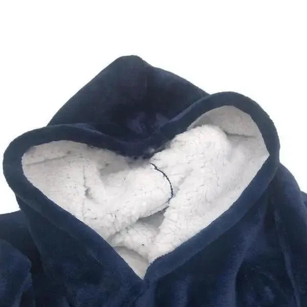 Decken-Hoodie mit Fleece-Futter, Kapuze und Fronttasche