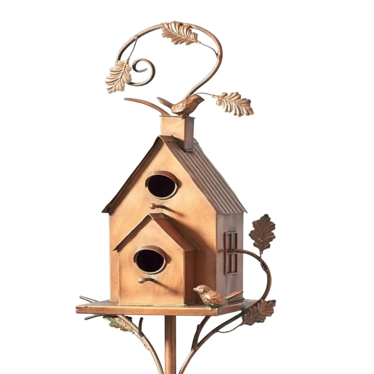 Dekorativer Metall-Vogelhaus-Gartenstab – Vintage-Stil product image 3