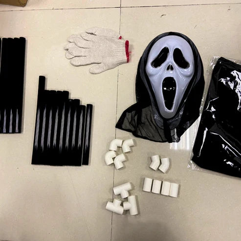 Fliegender Geist Halloween Dekoration mit Stützstange 200cm