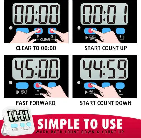 Digitaler Küchentimer 2er-Set – Großes Display & Magnetrückseite product image 5