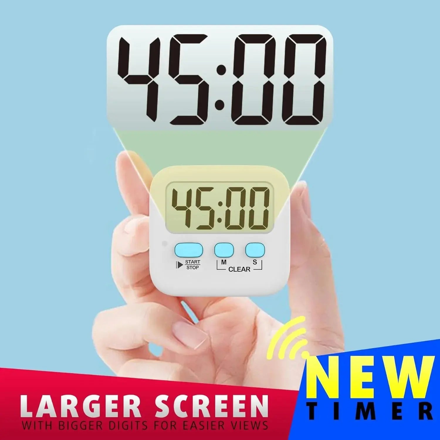 Digitaler Küchentimer 2er-Set – Großes Display & Magnetrückseite product image 6