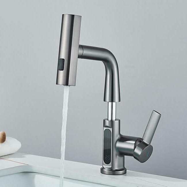 Digitaler Waschtischhahn mit Temperaturanzeige – modern und tropffrei