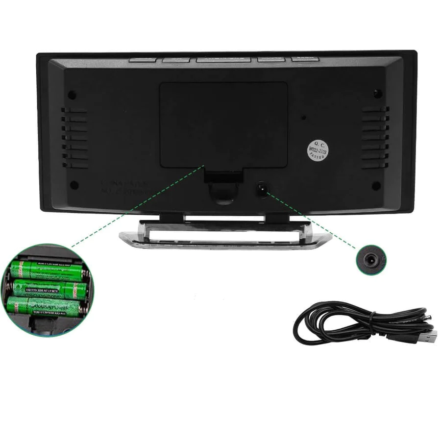 LED Digitalwecker mit Spiegelfläche und automatischer Dimmung