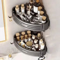 Duscheckregal ohne Bohren – verstellbares Aluminium-Eckregal 2er-Set