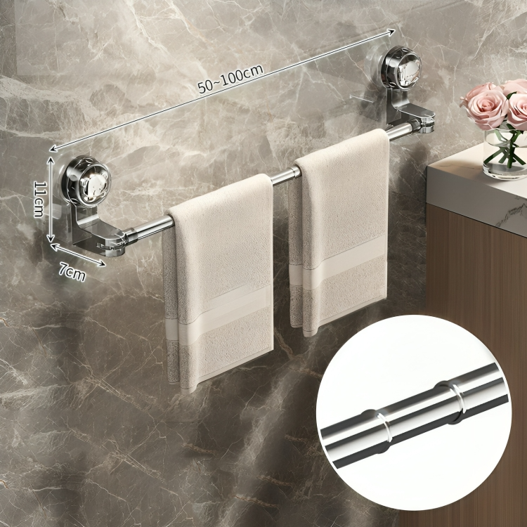 Towel holder without drilling - extendable and adjustable