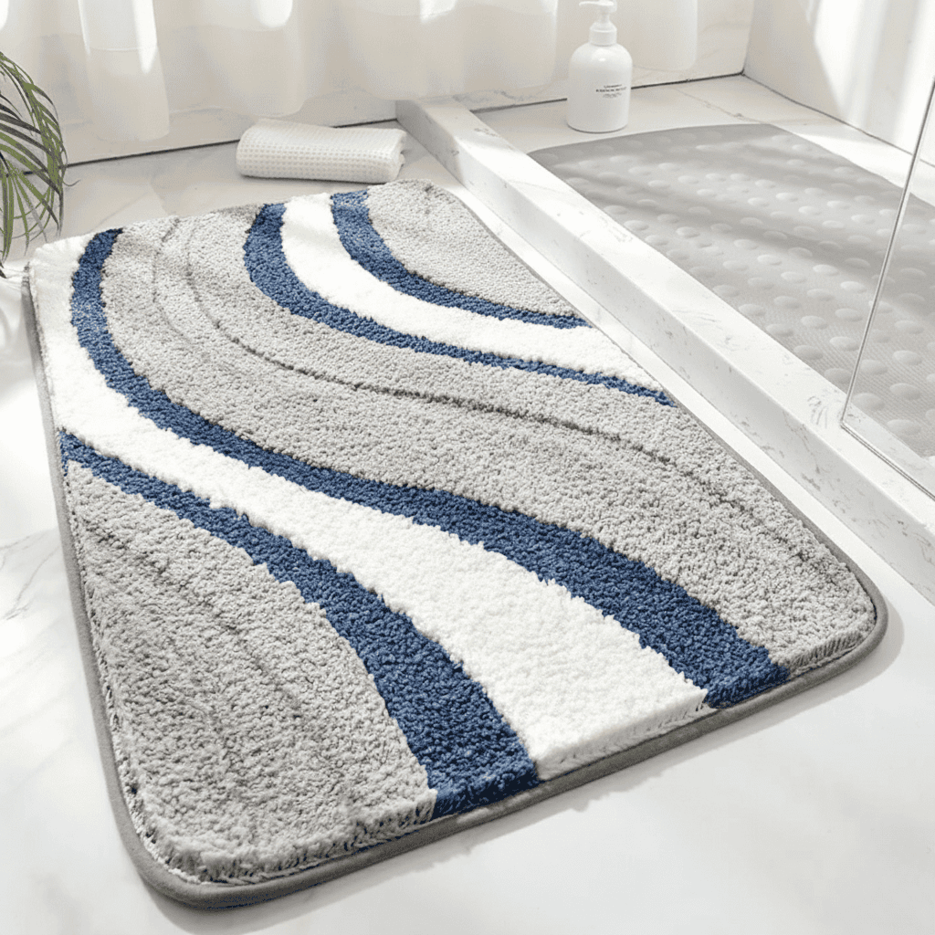 Ultra-soft microfiber bath mat - non-slip & absorbent