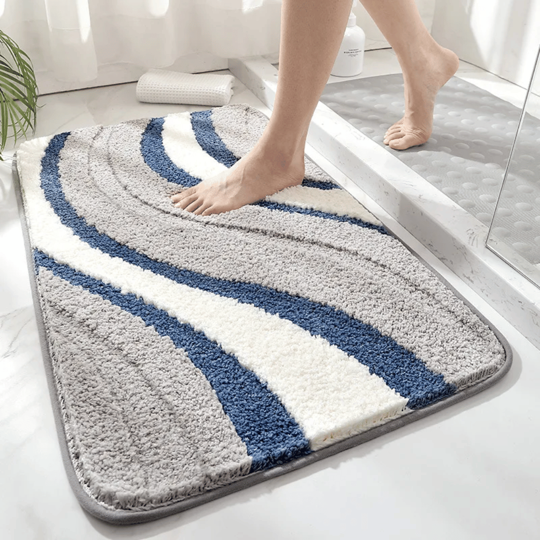 Ultra-soft microfiber bath mat - non-slip & absorbent