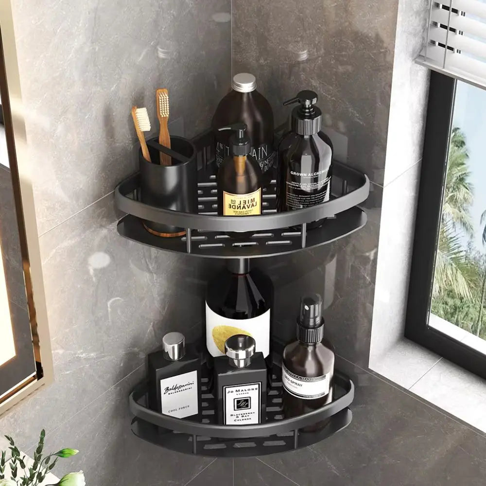 Eck-Duschregal – Bohrloses Aluminium-Wandregal für Bad & Dusche product image 6