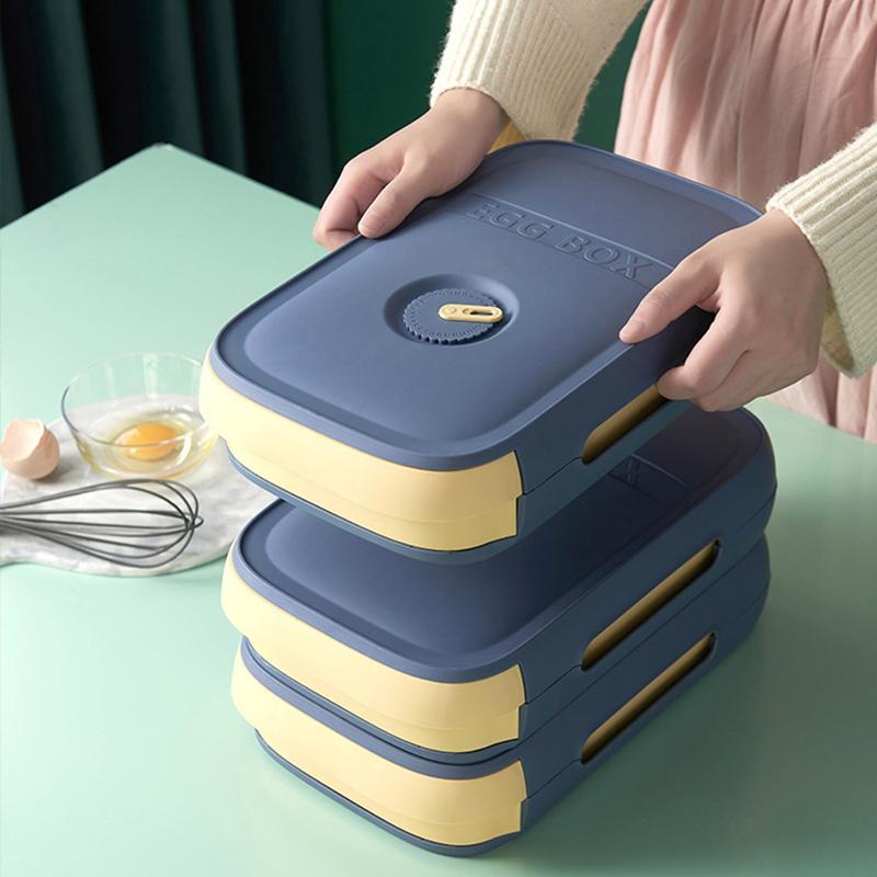 Egg box with drawer - stackable storage box for the refrigerator