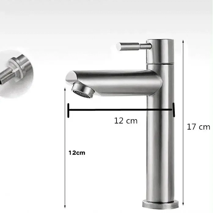 Einhebel-Badarmatur aus Edelstahl – modernes Design