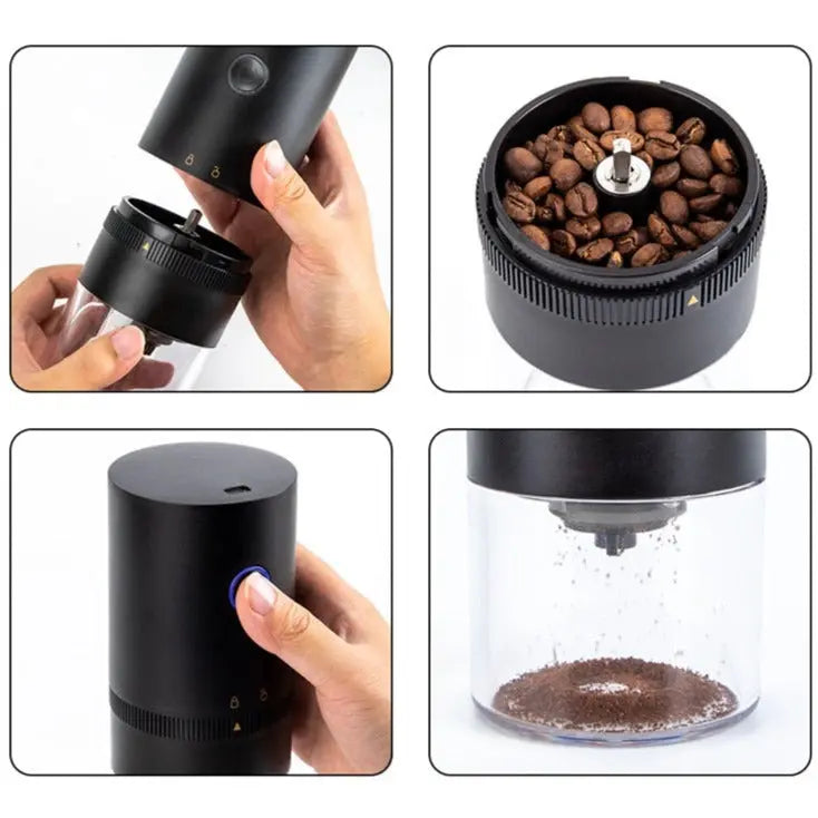Elektrische Kaffeemühle mit einstellbarem Mahlgrad – USB aufladbar