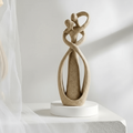 Abstract resin love sculpture - elegant decorative figurine