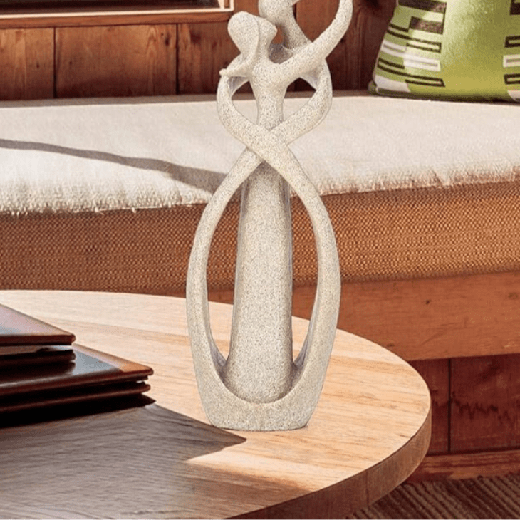 Abstract resin love sculpture - elegant decorative figurine