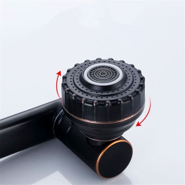 Flexible faucet with 360° swivel arm for bathroom and kitchen