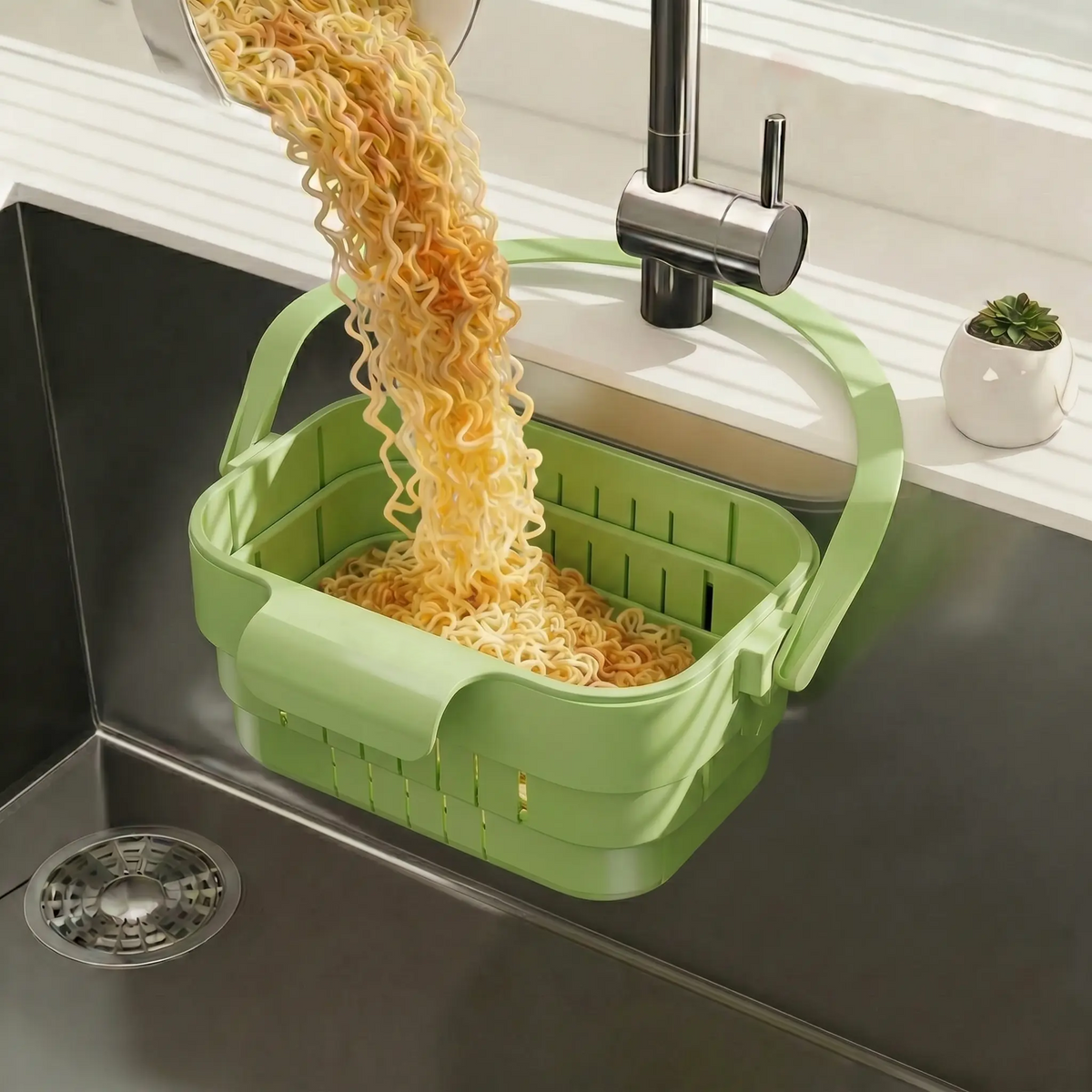 Foldable Hanging Dish Drainer – Space-Saving & Removable