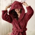 Flanell-Bademantel mit Kapuze und Hasenohren product image 1