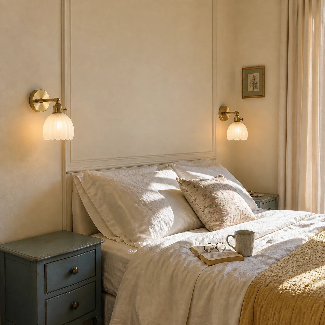 Lotus Glas Wandleuchte – dekoratives Wandlicht im Blütendesign