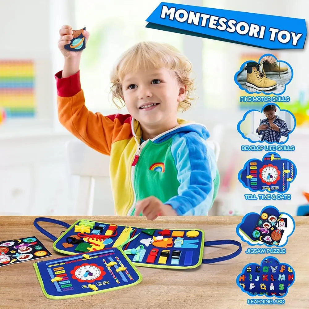 Fühlspiel Brett – Montessori Beschäftigungsspielzeug für die motorische Entwicklung von Kindern product image 2