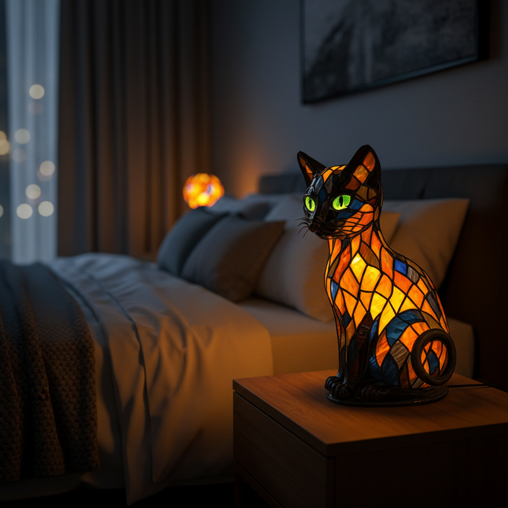 LED Katzen Nachtlicht aus Silikon – weiches Ambiente für Kinder und Erwachsene