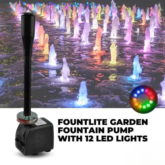 Gartenbrunnen-Pumpe – 12 LEDs für Teiche & Wasserspiele product image 3