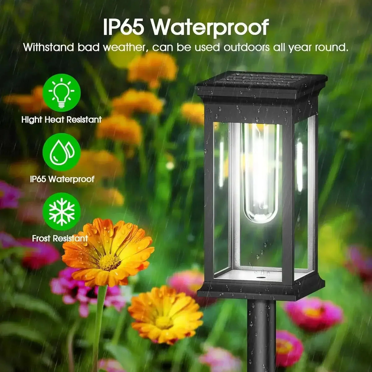 Gartenleuchte im Laternen-Design mit Filament-LED – 2er-Set