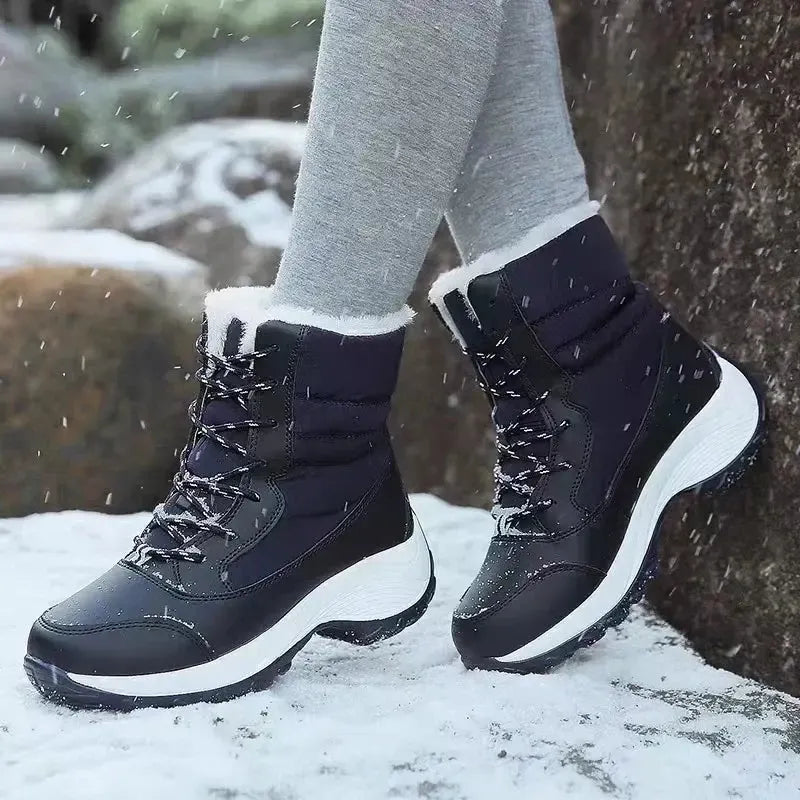 Gefütterte Winterstiefel mit Schnürung – warm bis -40 °C