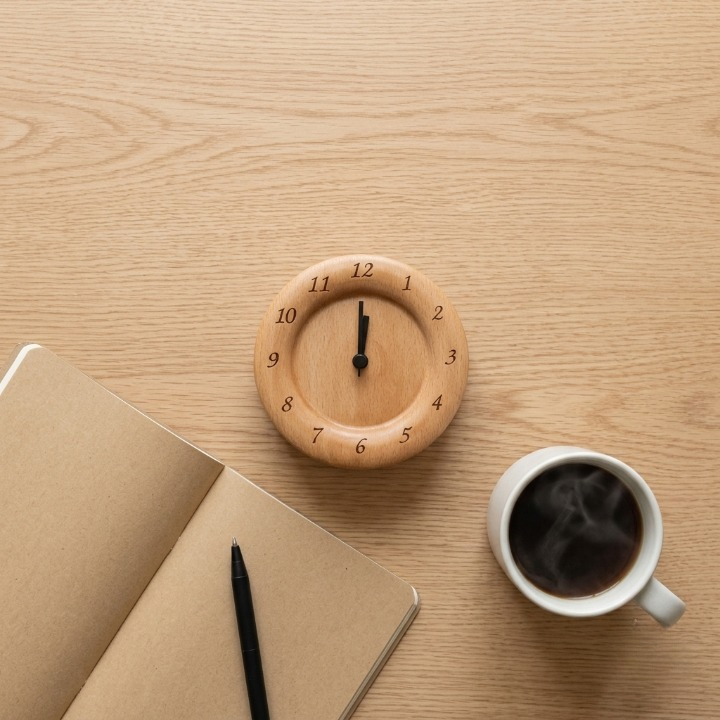 Analoger Wecker aus Buchenholz – geräuschlos mit Snooze-Funktion