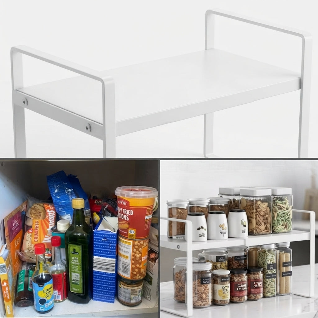 Küchen-Organizer aus Metall – Regal für Gewürze und Gläser